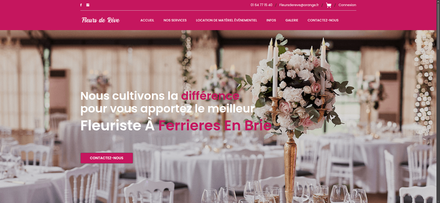 Fleurs de reve - Backoffice avec paiement stripe